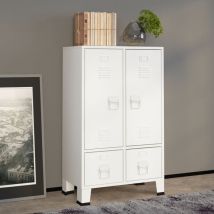 Vidaxl - Garde-robe industrielle Blanc 67x35x107 cm Acier