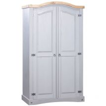 Bonnevie - Garde-robe Meuble de Rangement - Style Contemporain avec 2 portes Gamme Corona pin mexicain Gris BV875353
