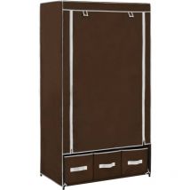 Bonnevie - Garde-robe Meuble de Rangement - Style Contemporain Marron 87x49x159 cm Tissu BV649260 Brun