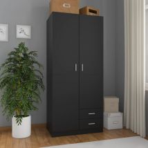 Torana - Garde-robe Noir 80x52x180 cm Aggloméré