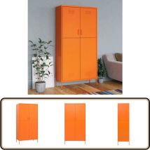 Vidaxl - Garde-robe Orange 90x50x180 cm Acier - Armoire - Meuble Rangement - Placard - Dressing - Commode