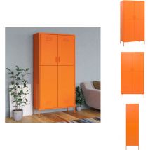Vidaxl - Garde-robe Orange 90x50x180 cm Acier - Armoire - Meuble Rangement - Placard - Dressing - Commode