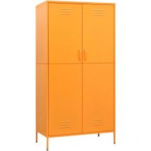 Garde-robe Jaune moutarde 90x50x180 cm Acier