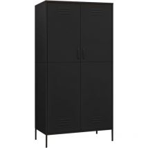 Garde-robe Noir 90x50x180 cm Acier