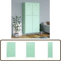 Vidaxl - Garde-robe Vert menthe 90x50x180 cm Acier - Armoire - Meuble Rangement - Placard - Dressing - Meuble Vert