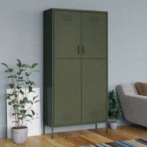 Torana - Garde-robe Vert olive 90x50x180 cm Acier