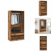 Vidaxl - Garde-robe vieux bois 100x50x200 cm bois d'ingénierie - Garde-robe - Garde-robes - Armoire De Rangement - Placard