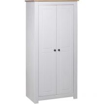 Design In - Garde-robe,Armoire de Rangement Blanc 80x50x171,5 cm Pin massif Assortiment Panama CFW58297