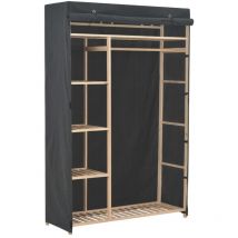 Design In - Garde-robe,Armoire de Rangement Gris 110 x 40 x 170 cm Tissu CFW42663