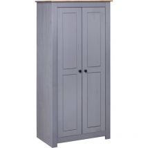 Design In - Garde-robe,Armoire de Rangement Gris 80x50x171,5 cm Pin massif Assortiment Panama CFW20916