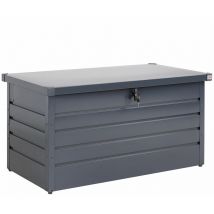 Gardebruk - baule da giardino in metallo 360L con serratura molla a pressione contenitore per cuscini da giardino contenitore porta attrezzi da