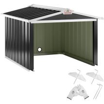 Gardebruk - Garaje para Robot Cortacésped Metal Resistente a la Intemperie 4x Anclaje al Suelo Cobertizo Caseta Exterior Jardín Satteldach Anthrazit