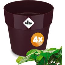 Gardebruk - Multipack Round Flower Pots Sustainable Recycled Plastic Planter Box Plant Pot Frostproof Suitable for Indoor or Outdoor Use 35x32cm