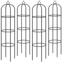 Gardebruk - Rose Arch Metal Trellis Garden Archway Climbing Plants Arbour Obelisk 4x rose column