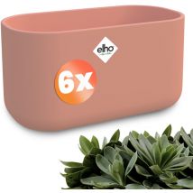 Set de Jardinières b.for soft duo Rose ovale pot de fleur 3,7L bac à fleurs balcon pour jardin terrasse cache-pot Set de 6 - Gardebruk