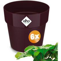 Set de pot de fleurs b.for original Mûre 30x27 cm Rond Cache-pot Pot de fleurs Pot de plantes Jardin Balcon Set de 6 - Gardebruk