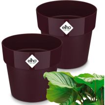 GARDEBRUK Set de pot de fleurs b.for original Mûre 35x32 cm Rond Cache-pot Pots de fleurs Pot de plantes Jardin Balcon Set de 2