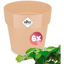 GARDEBRUK Set de pot de fleurs b.for original Pêche18x17 cm Rond Cache-pot Pot de fleurs Pot de plantes Jardin Balcon Set de 6
