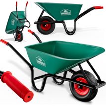 Gardebruk - Wheelbarrow 100 l 250 kg Load Capacity Pneumatic Tyres Strong Synthetic Material Transport Trolley For Gardening And Construction Site
