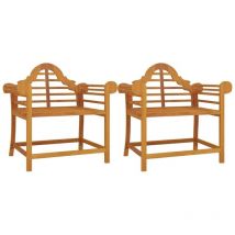 Garden Chairs 2 pcs 91x62x94 cm Solid Wood Teak vidaXL
