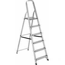Friend Aluminium-Leiter 6 Stufen 47x105x172h cm max. Belastbarkeit 150 kg - Garden