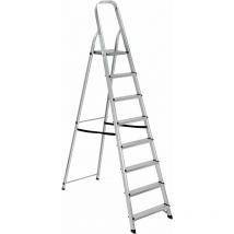 Garden Friend Aluminium-Leiter 8 Stufen 51x134x215h cm max. Belastbarkeit 150 kg