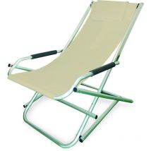 Elba Swinging Deckchair aus Aluminium und 600D pvc 60x97x70h cm Farbe Beige - Garden Friend