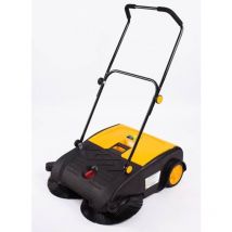 Garden Friend - Handkehrmaschine 75cm abs, eva und Metall höhenverstellbare Bürsten gelb/schwarz 75x117x112h cm