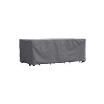 Perel - Cubierta al aire libre para el juego de jardín, gris, rectangular, 245 cm x 150 cm x 95 cm
