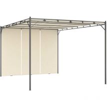 Bonnevie - Garden Gazebo,Pavilion with Side Curtain 4x3x2.25 m Cream CFW22876