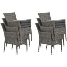 6er-Set Stapelsessel 'Nicosia', grau - Garden Impressions