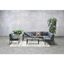 Variable Aluminium-Ecklounge 'Concord' inklusive Tisch, rechts, mit Sessel - Garden Impressions