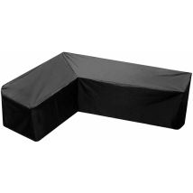 Muff - Garden L-Shape Furniture Cover Waterproof, 210D Oxford Fabric Outdoor Rattan Corner Sofa Cover 210x264x78cm
