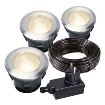 Garden Lights - Larch set - spot a encastrer - 12V - 30lm - 1W - 3000K
