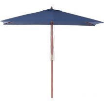 Modern Outdoor Garden Market Parasol Blue Polyester Canopy Flamenco