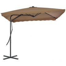 Bonnevie - Garden Parasol,Outdoor Parasol with Steel Pole 250x250 cm Taupe VSVS454697