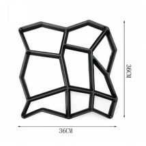 Wddnaot - Garden paving mould, plastic ground mould, cement mould, concrete floor mould, 3636cm pattern