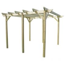 Rutland County Garden Furniture Ltd - Garden Pergola 6 Posts - Wood - L300 x W600 x H270 cm - Light Green