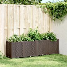Bonnevie - Garden Planter,Plant pot,Flower box Brown 160x40x53 cm pp VSVS222085