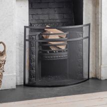 Garden Trading - Bretforton Fire Place Screen Guard Small Black Steel Fireside