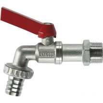 Robinet de vidange à boisseau sphérique 1/2" (12.5 mm) GARDENA 07332-20 argent, rouge Q015511
