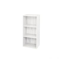 Gardenia - Pronto Libreria Scaffale 3 Ripiani Bianco, Effetto Legno Frassinato