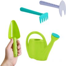 Gardenico - Kit Jardinage, Kit Outils Jardinage Enfant, 4 outils Kit de Jardinage, Pots de Fleurs et Outils de Jardinage Jardin Potager Enfant,