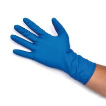 Gardening Doc High Risk Puderfreie Einweg-Latexhandschuhe - - Blu
