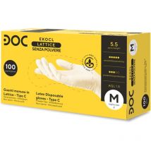 Gardening Eko Plus Lattice Powder Free Einweghandschuhe - - Bianco