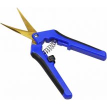 Gardening Hand Pruner Secateurs with Curved Blades in Blue Stainless Steel