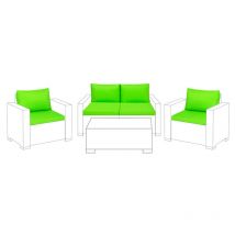 Al aire libre Almohadilla de Asiento y Almohada de Respaldo para Muebles de Ratán, Cojines de Sofá Suaves y Duraderos para Keter Allibert, 8 pk Cal