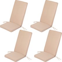 Gardenista Almohadillas de asiento y respaldo de silla de jardín de alta espalda para exteriores , almohadilla de asiento liviana y cómodo para