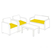 Gardenista Cojín de exterior para Keter Allibert Carolina Garden Almohadillas de asiento livianas y resistentes agua para muebles de patio, 4 pk