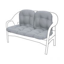 Gardenista - Cojines de Banco para Exterior de 3 Piezas, Cojines de Repuesto para Asiento y Respaldo para Muebles de Jardín, Cojines de Silla de